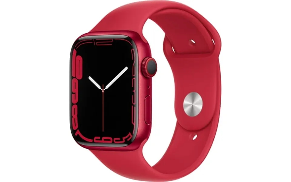 Pre-owned Apple Watch Series 7 Gps Cellular 45mm Red Aluminum Case With Red Sport Band Good