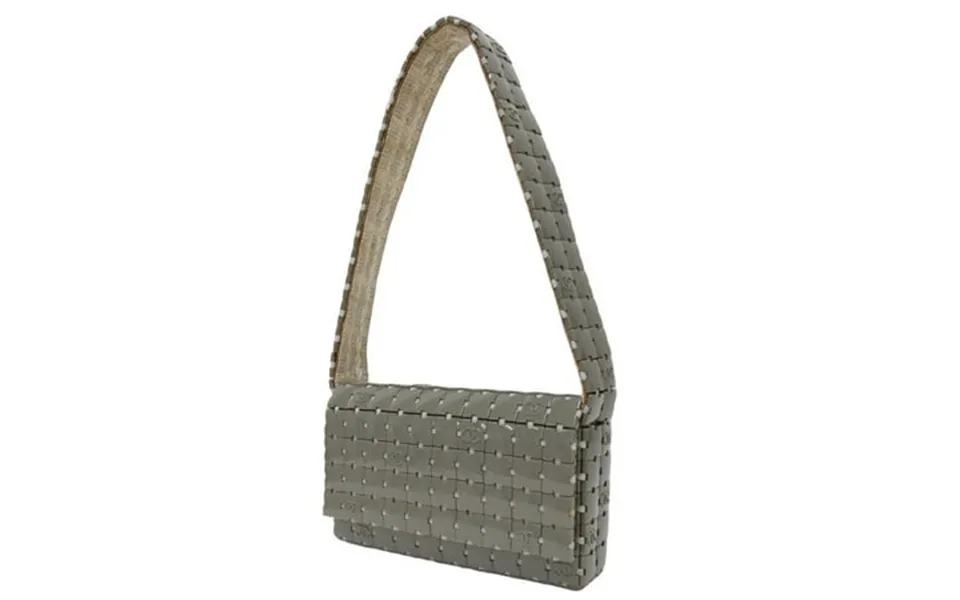 Pre-owned Chanel Puzzle Shoulder Bag One Handle Coco Mark Grey Luxury Good