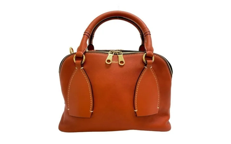 Pre-owned Chloé Chloe 2way Shoulder Bag Dahlia Handbag Orange Ladies Like New