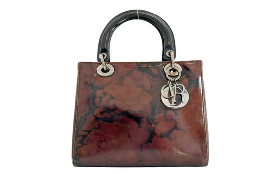 Pre-owned Christian Dior Lady Handbag Ma-0958 Patent Leather Made In Italy Zipper Ladies Good