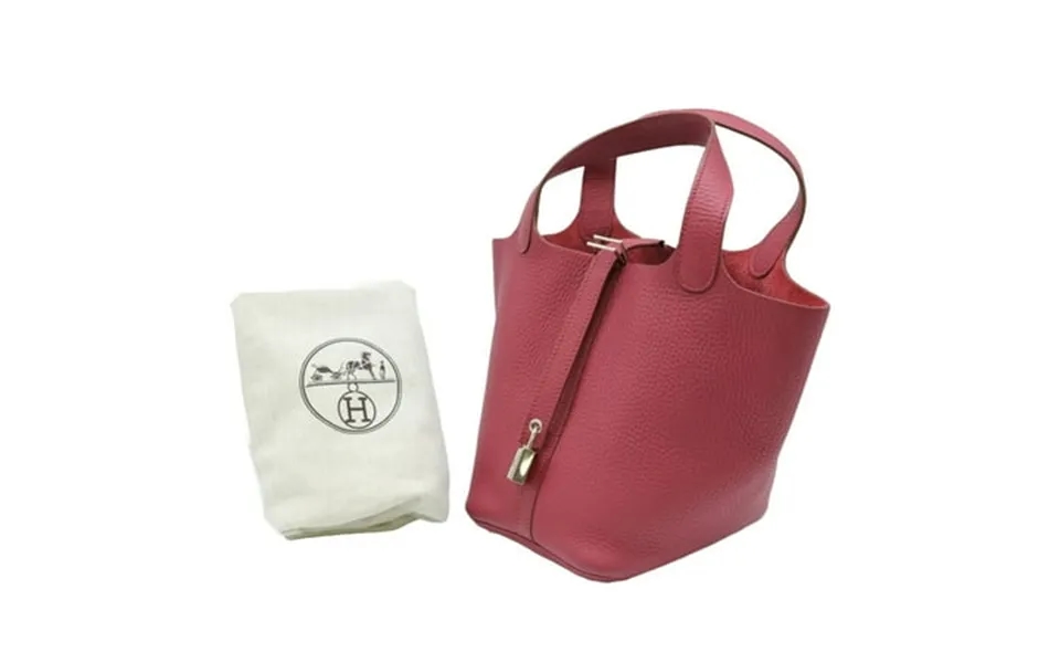 Pre-owned Hermes Picotin Lock Pm Handbag Tote Bag Leather Rouge H Like New