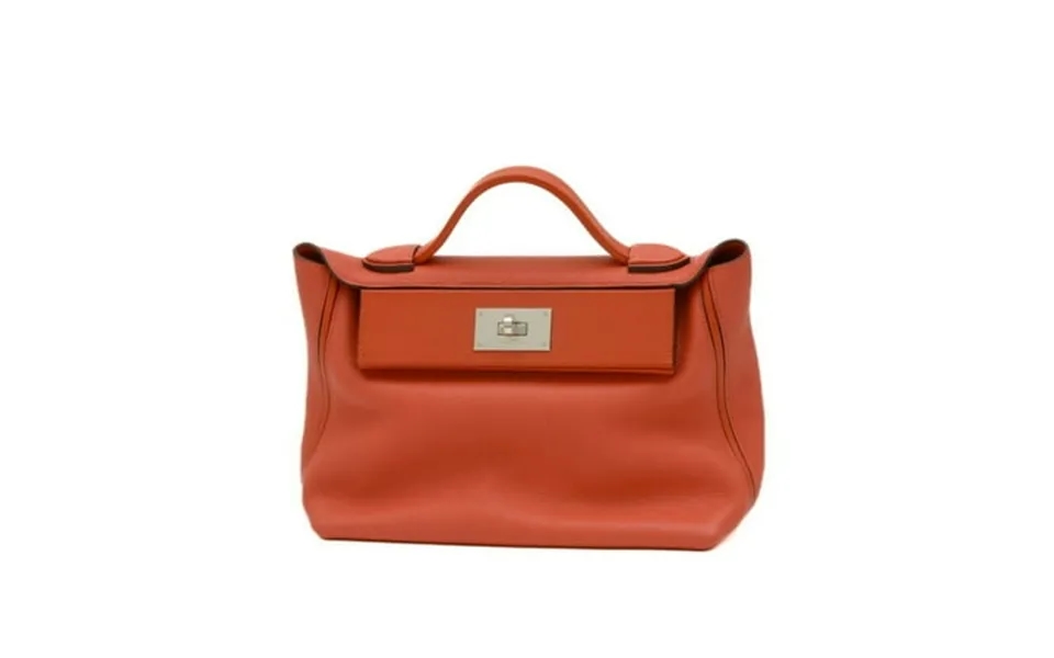 Pre-owned Hermes Van Quatre 24 29 Handbag Togo Swift Rouge Pivoine D Engraved Good