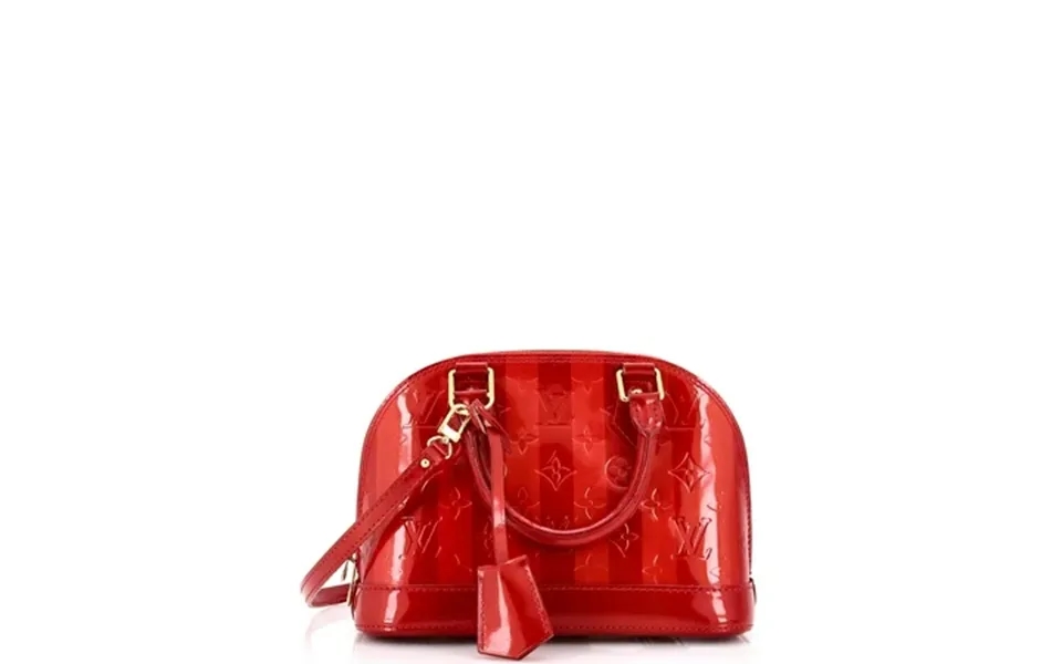 Pre-owned Louis Vuitton Alma Handbag Limited Edition Monogram Vernis Rayures Bb By Rebag
