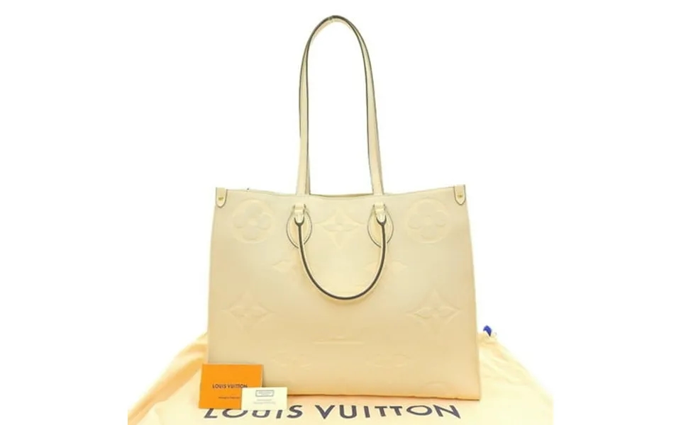 Pre-owned Louis Vuitton Louis Vuitton Monogram Implant Giant On The Go Gm 2way Tote Bag M45081 Like New