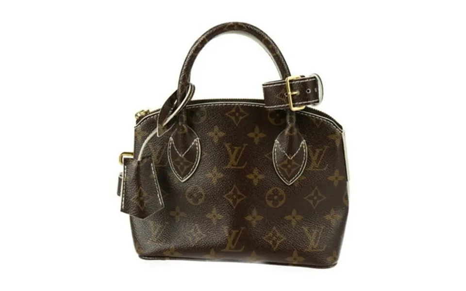 Pre-owned Louis Vuitton Louis Vuitton Shiny Monogram Lockit Bb Handbag M40599 Canvas Leather Brown Ivory Bag