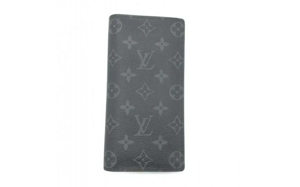 Pre-owned Louis Vuitton Portefeuille Brazza M61697 Monogram Eclipse Black Louis