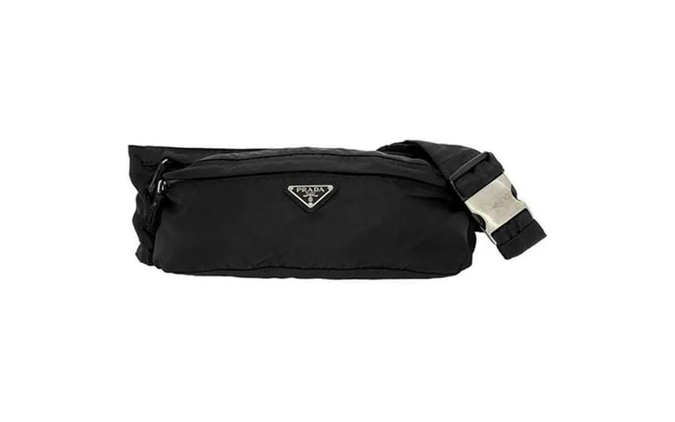 Pre-owned Prada Body Bag Black Tessuto 2vl132 Belt Nylon Prada Triangle Plate Waist