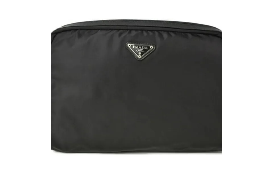 Pre-owned Prada Pouch Travel Clutch Vela Nylon Black Good