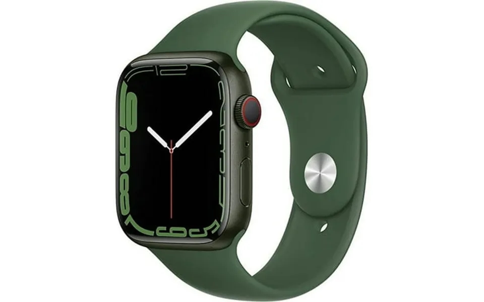 Pre-owned Used Apple Watch Series 7 45mm Gps Cellular Green Aluminum Case - Clover Sport Band