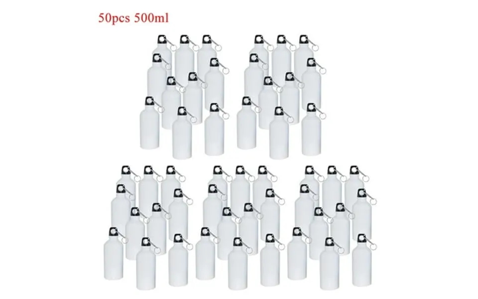 Preasion 50pcs 500ml Water Bottle With Safe Lock Aluminium White
