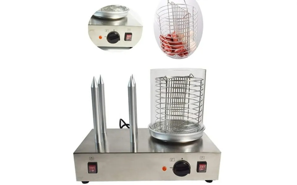 Preasion Electric Hot Dog Warmer Sausage Grilling Machine Silver