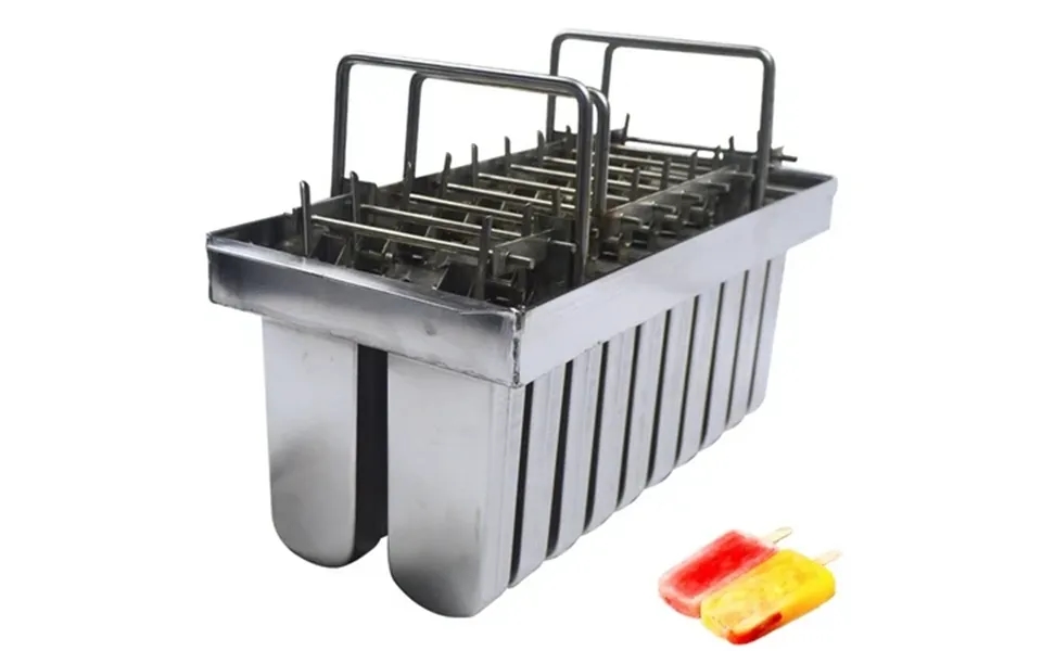 Preasion Ice Lolly Mold Ice Popsicle Frozen Tool Stainless Steel 108ml 2x10pcs