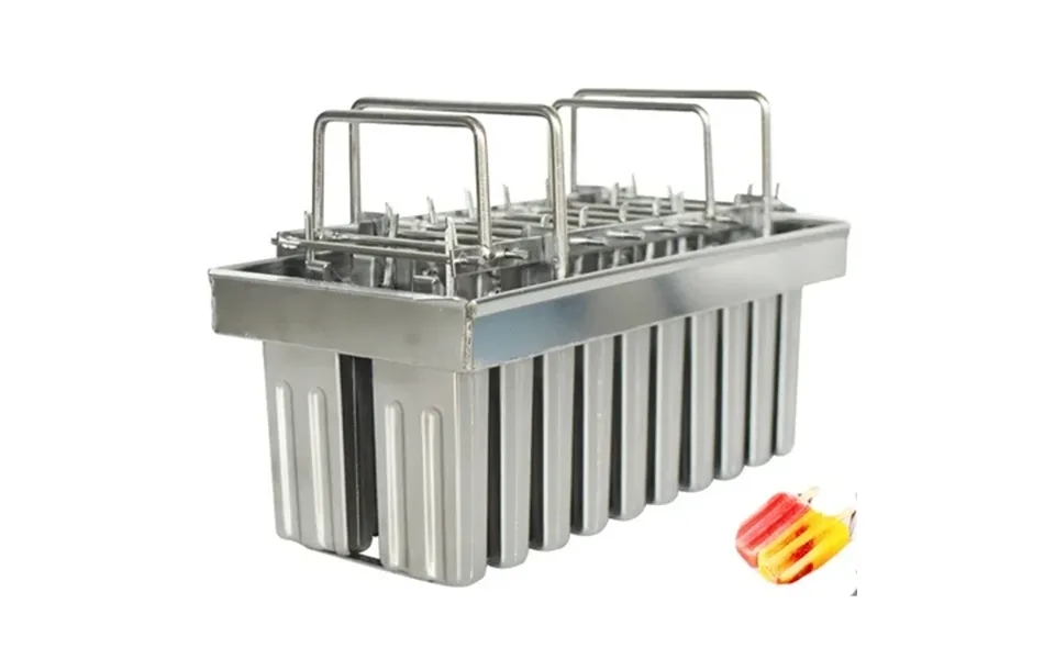 Preasion Ice Lolly Mold Ice Popsicle Frozen Tool Stainless Steel 85ml 2x10pcs
