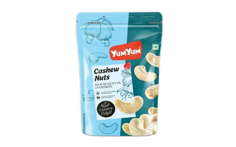 Premium Whole Cashews Nuts By Yum Yum 500gm Pouch Fresh & Crunchy Nut Snack Heart Healthy Nuts Dry Fruits 17