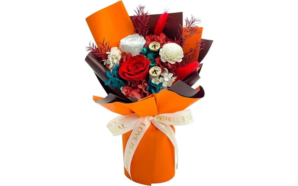 Preserved Flowers Bouquet Natural Long Lasting Preserved Rose Bouquet With Gift Box Forever Flowers Bouquet For Birthday
