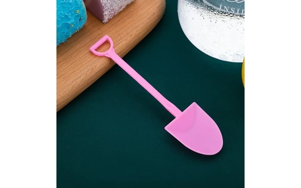 Pretxorve 100 Pcs Plastic Ice Cream Spoons Mini Dessert Shovels Pudding Yogurt Spoons Shovel Shape Spoons For Potted Cak