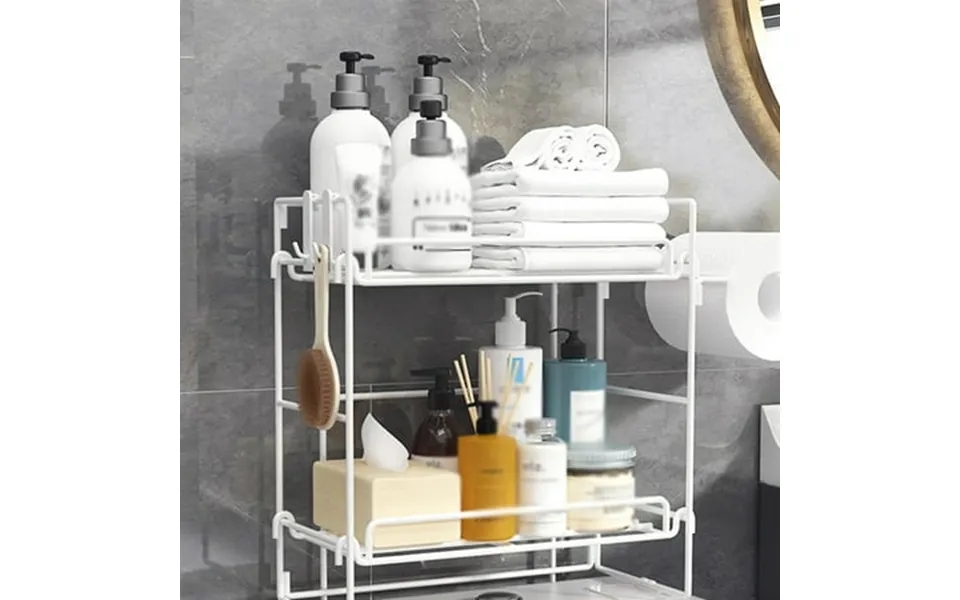 Pretxorve Bathroom Over Toilet Storage Shelf Bathroom Organizer Above Storage Cabinet Restroom Paper Holder Nail-free In