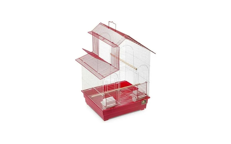 Prevue Pet Products Parakeet House Bird Cage Red