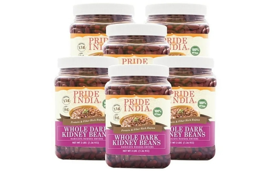 Pride Of India Indian Kidney Beans Rajma 3 Lb Jar Pack Of 6