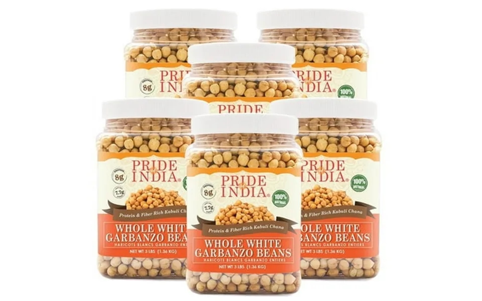 Pride Of India Indian Whole White Garbanzo Beans 3 Lb Jar