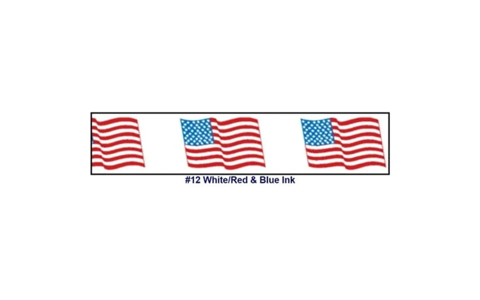 Printed Tape American Flag 3 W X 3000 - Case Of 4 Machine Rolls