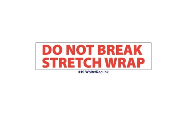 Printed Tape Do Not Break Stretch Wrap 3 W X 3000 - Case Of 4 Machine Rolls product image