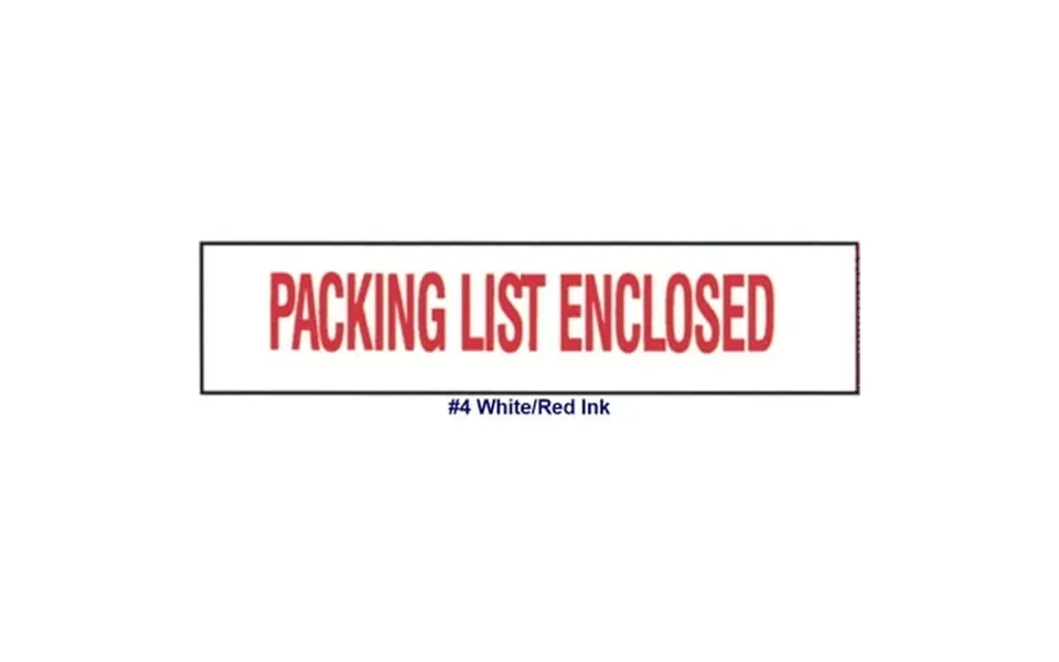 Printed Tape Packing List Enclosed 2 W X 3000 - Case Of 6 Rolls
