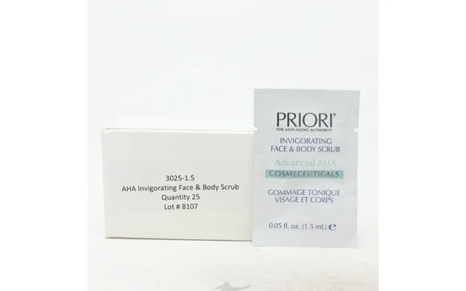 Priori Invigorating Face & Body Scrub Pack Of 25 New