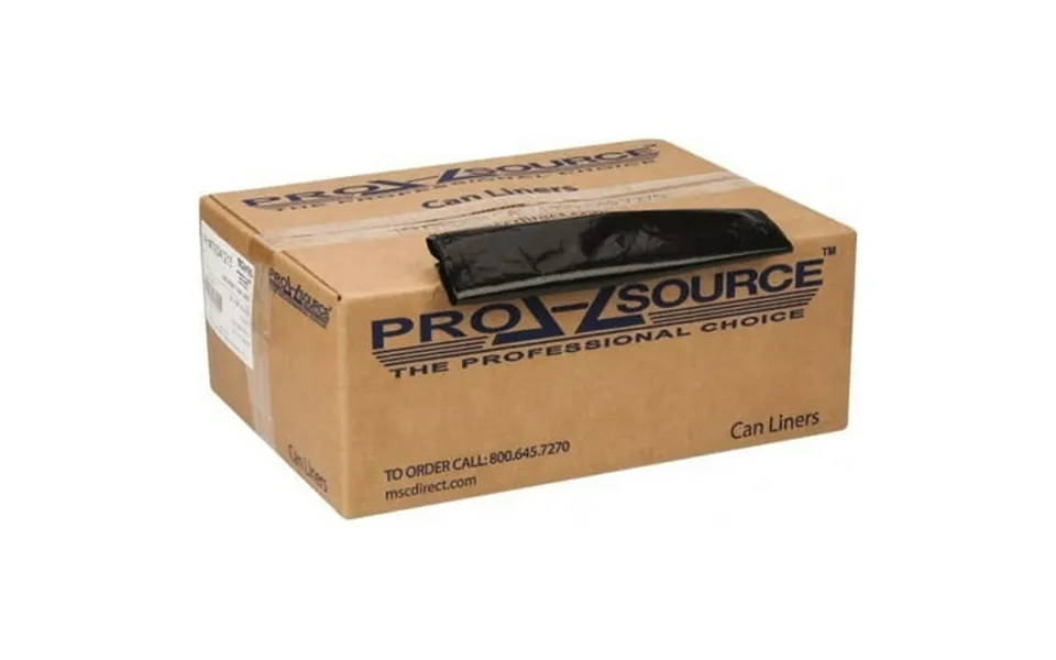 Pro-source 60 Gal 1.25 Mil Heavy-duty Trash Bag 38 Wide X 58 High Black
