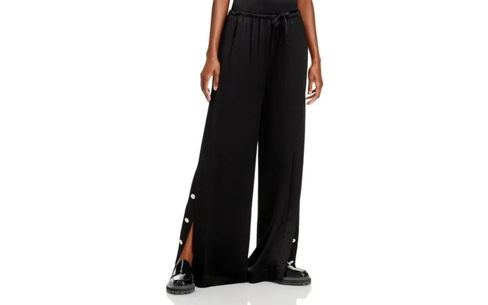 Proenza Schouler Womens Hazel Satin Drawstring Wide Leg Pants