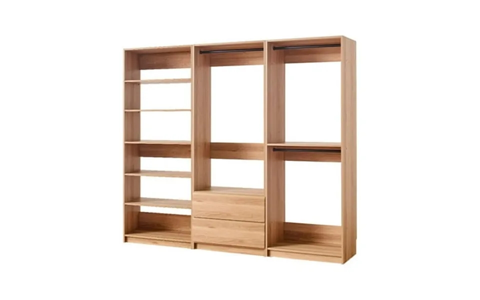 Prosper Oak Freestanding Walk In Wood Closet System