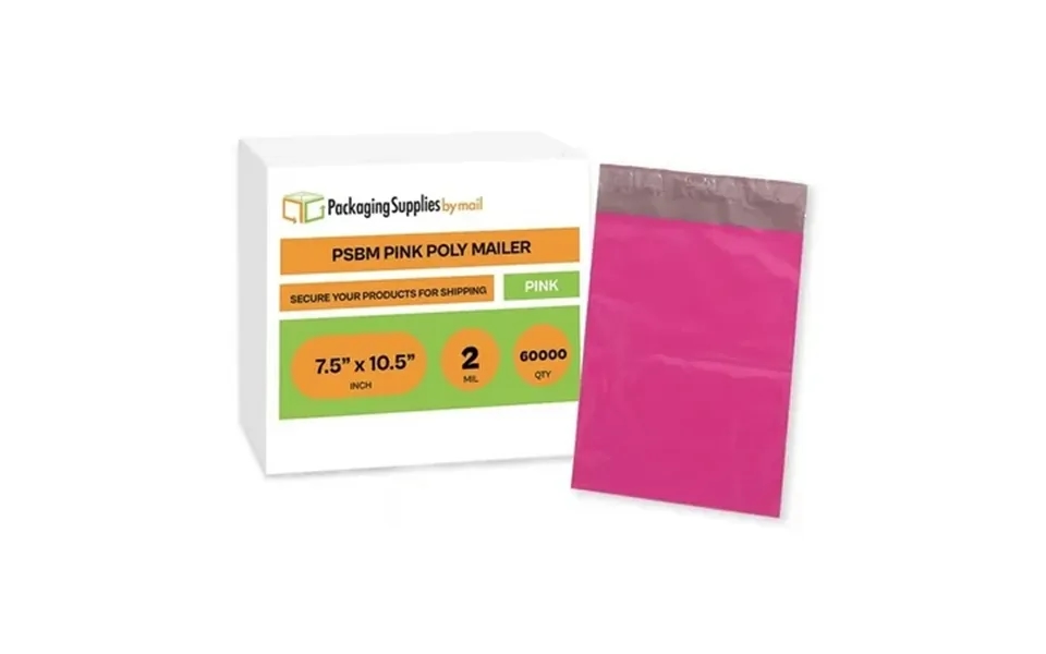 Psbm Pink Poly Mailers 7.5 X 10.5 Tamper-evident Lightweight Glamour Bags For Bulk Shipping 60000 Pcs 2 Mil