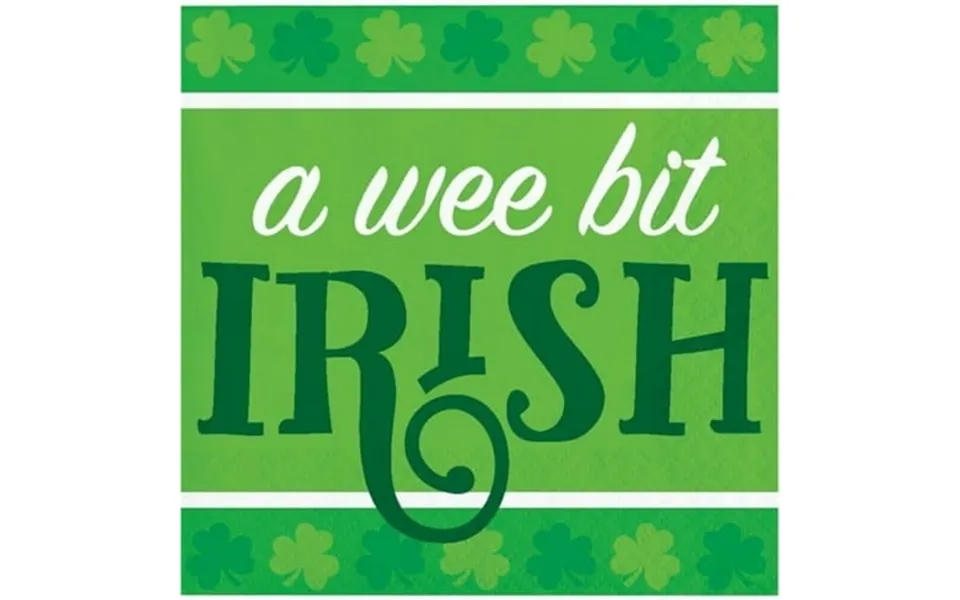 Ptyc 349464 Irish Clover Wee Bit Irish Beverage Napkin Green