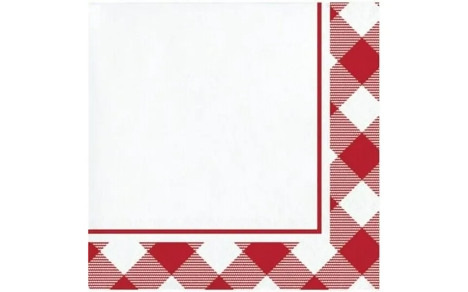 Ptyc 349596 5 In. Classic Gingham Beverage Paper Napkin Red & White