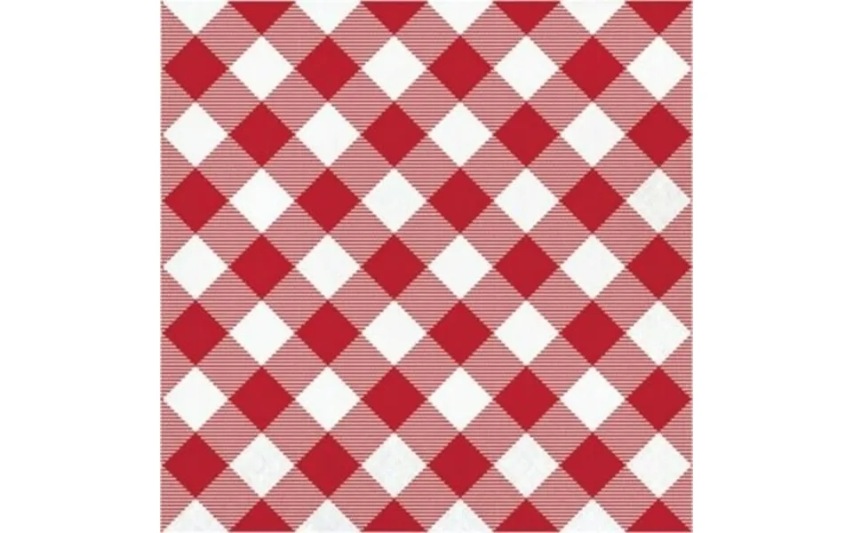 Ptyc 349597 6.5 In. Classic Gingham Luncheon Paper Napkin Red & White