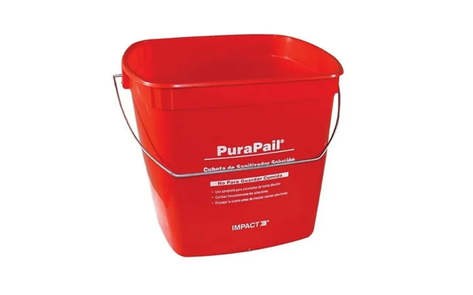 Purapail 5506-6s Pail Utility 6 Quart Red Sanitizing 1-12 Count
