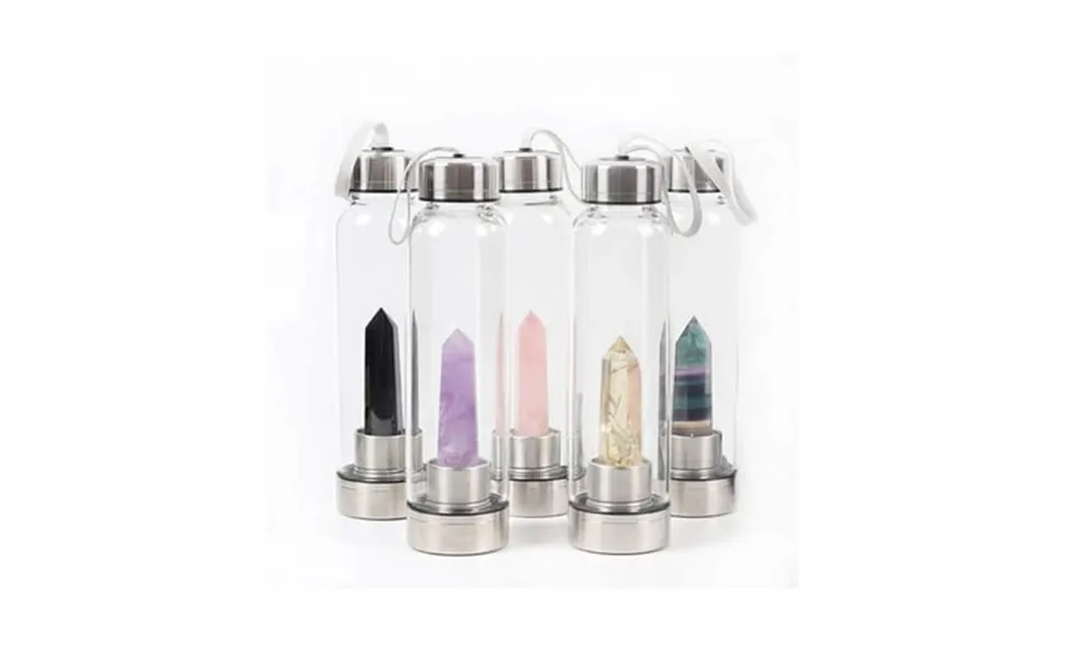 Pure Essence Natural Stone Infused Water In Glass Bottle