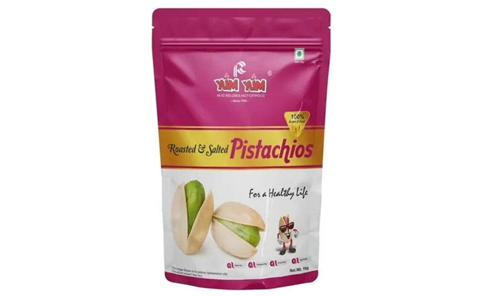 Pure Premium Roasted & Salted Pistachios By Yum Yum 1kg Super Crunchy & Delicious Healthy Whole Shelled Pista 35