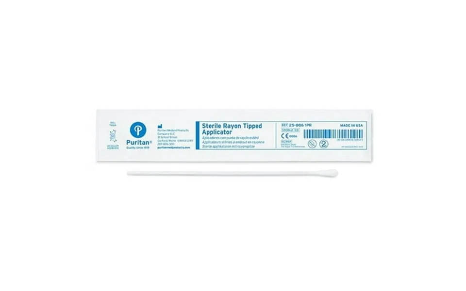 Puritan Sterile Rayon Swab Regular Tip 6 Plastic Shaft 100 Box
