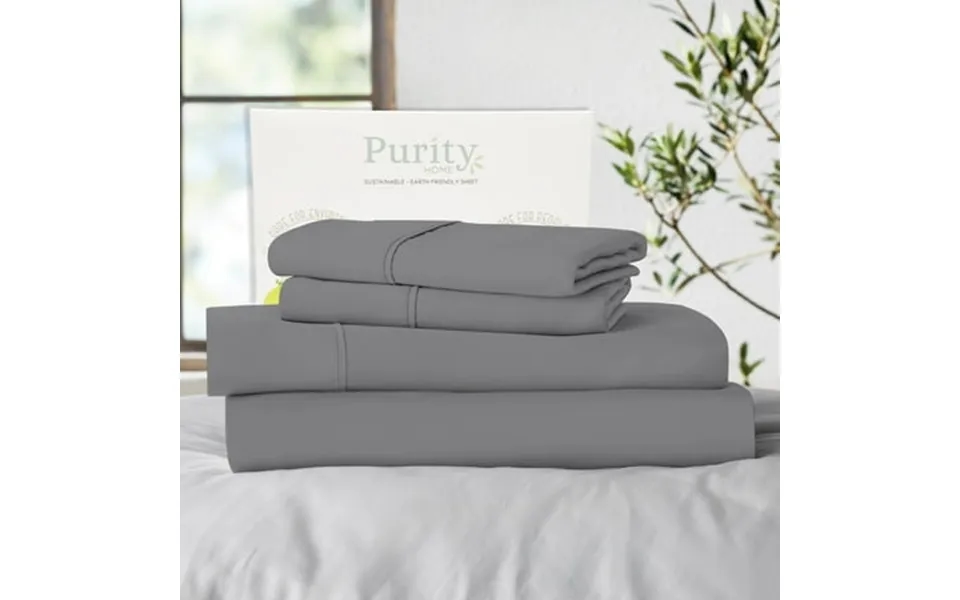Purity Home Full Bed Sheet Set - 100% Cotton Percale 400 Thread Count