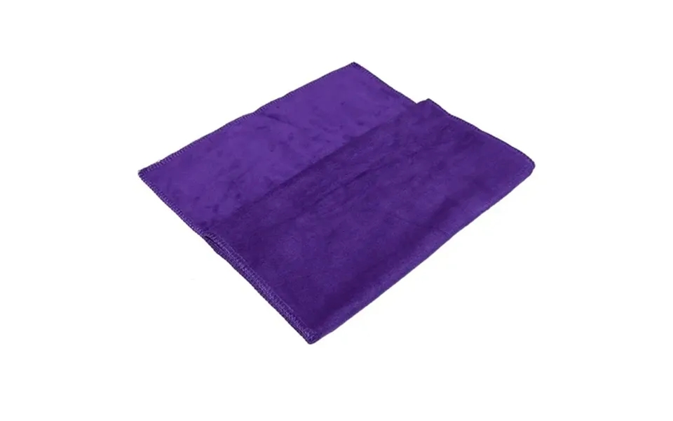 Purple 400gsm Microfiber Cleaning Cloth Absorbent Car Washing Drying Towel 33 X 65cm