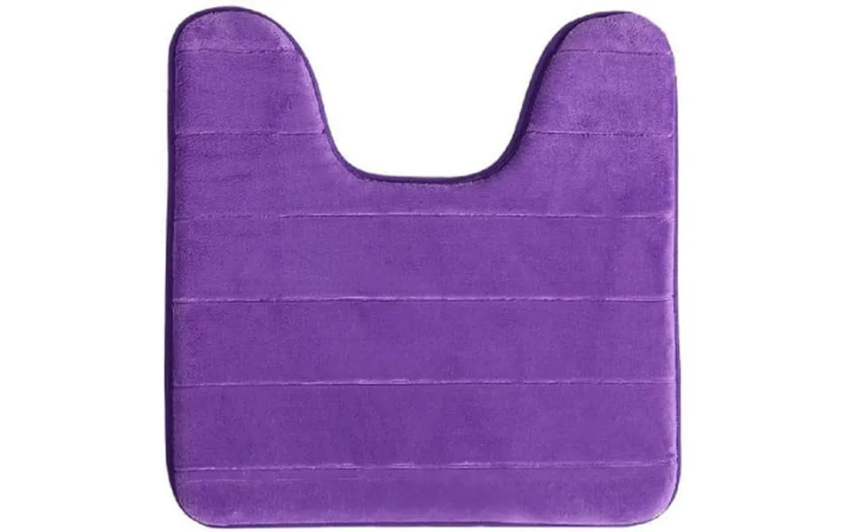 Purple Memory Foam Toilet Bathroom Mat Soft And Comfortable U-shaped Thick Water Absorption Non-slip And Machine 20 X 24