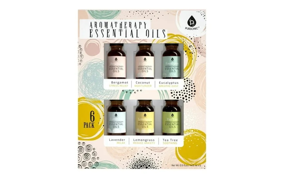 Pursonic 6 Pack Aroma Therapy Essential Oils