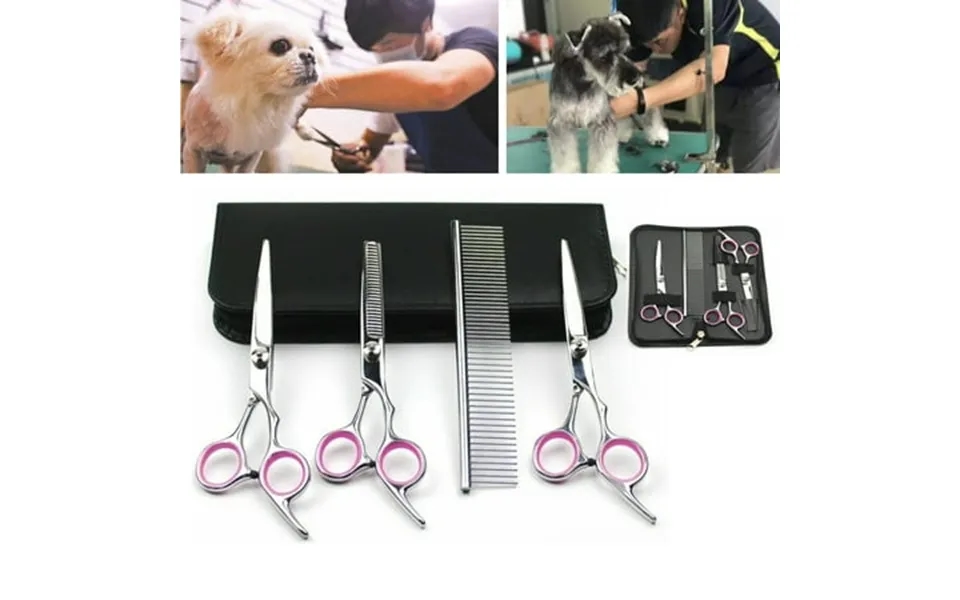 Pvuel Professional Pet Grooming Scissor Kit For Dog Cat Thinning Shear Hair