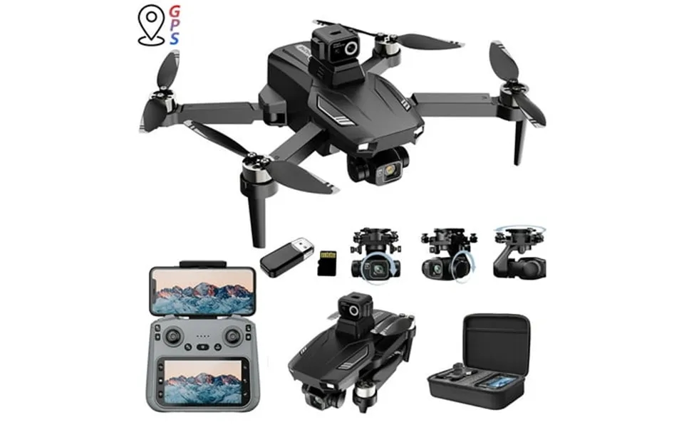 Pyaiiner 4k Hd Gps Drone With Screen Remote Control 5g Drones Rc Quadcopter With Iaser Obstacle Avoidance One Click Retu