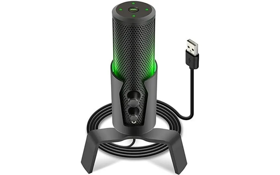 Pyle Selectable Pickup Pattern Rgb Usb Microphone - 4 Recording Modes Cardioid Condenser Audio Mic