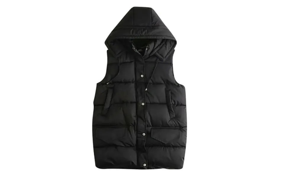 Pzocapte Puffer Vest For Women Black Vest Womens Long Puffer Vest Puffer Vest Womens Mid-length Single-breasted Outerwea