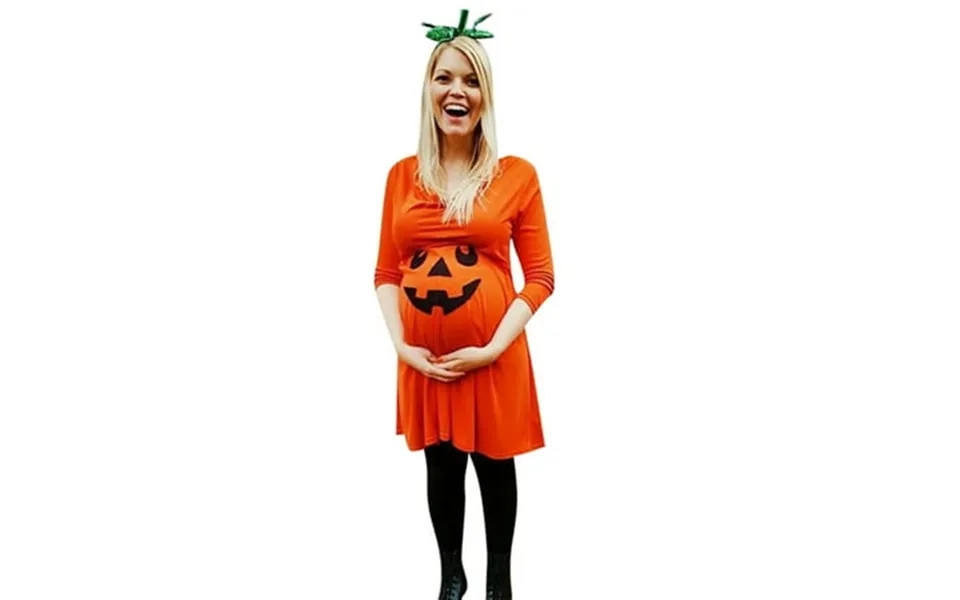 Pzocapte White Midi Dress Vestidos De Maternidad Women Mom Pregnancy Maternity Nursing Pumpkin Fashion Dresses Clothes M