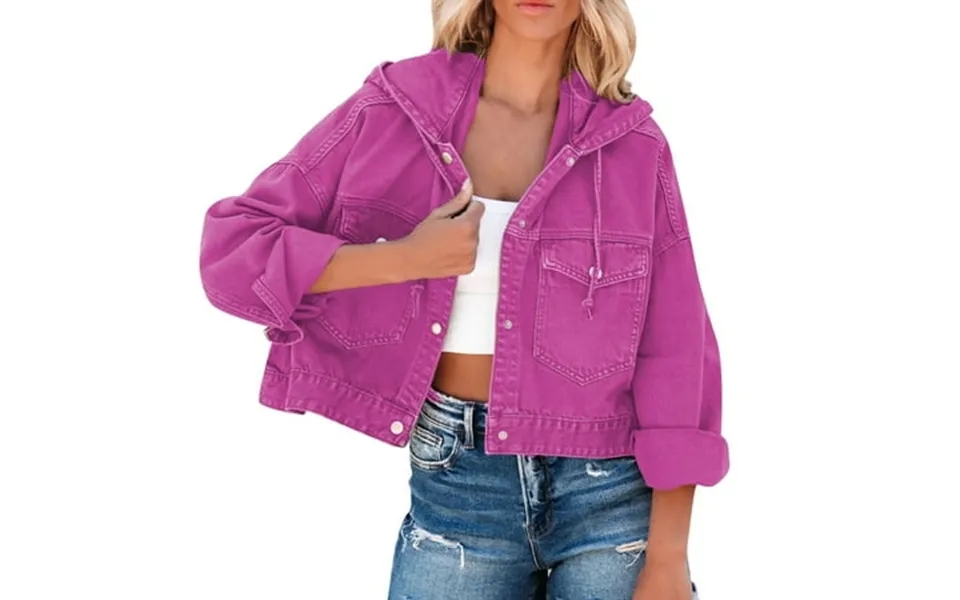 Pzocapte Women 0 0 Women S 3 4 Sleeve Strech Distress Slim Crop Denim Jean Trucker Jacket Womens Jean Jacket Denim Jacke