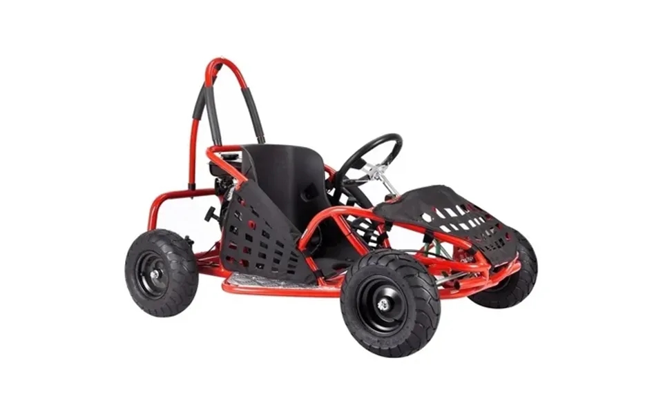 Qeaset 79cc 1-seater Gasoline Go-kart 4-stroke 2.5hp 13 Front And Rear All Terrain Tires Red